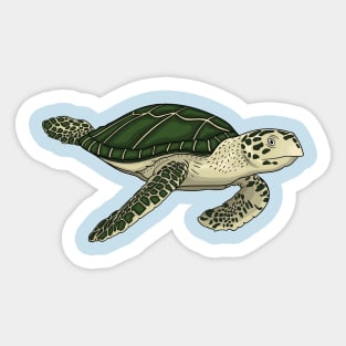 Sea turtle cartoon illustration Sticker